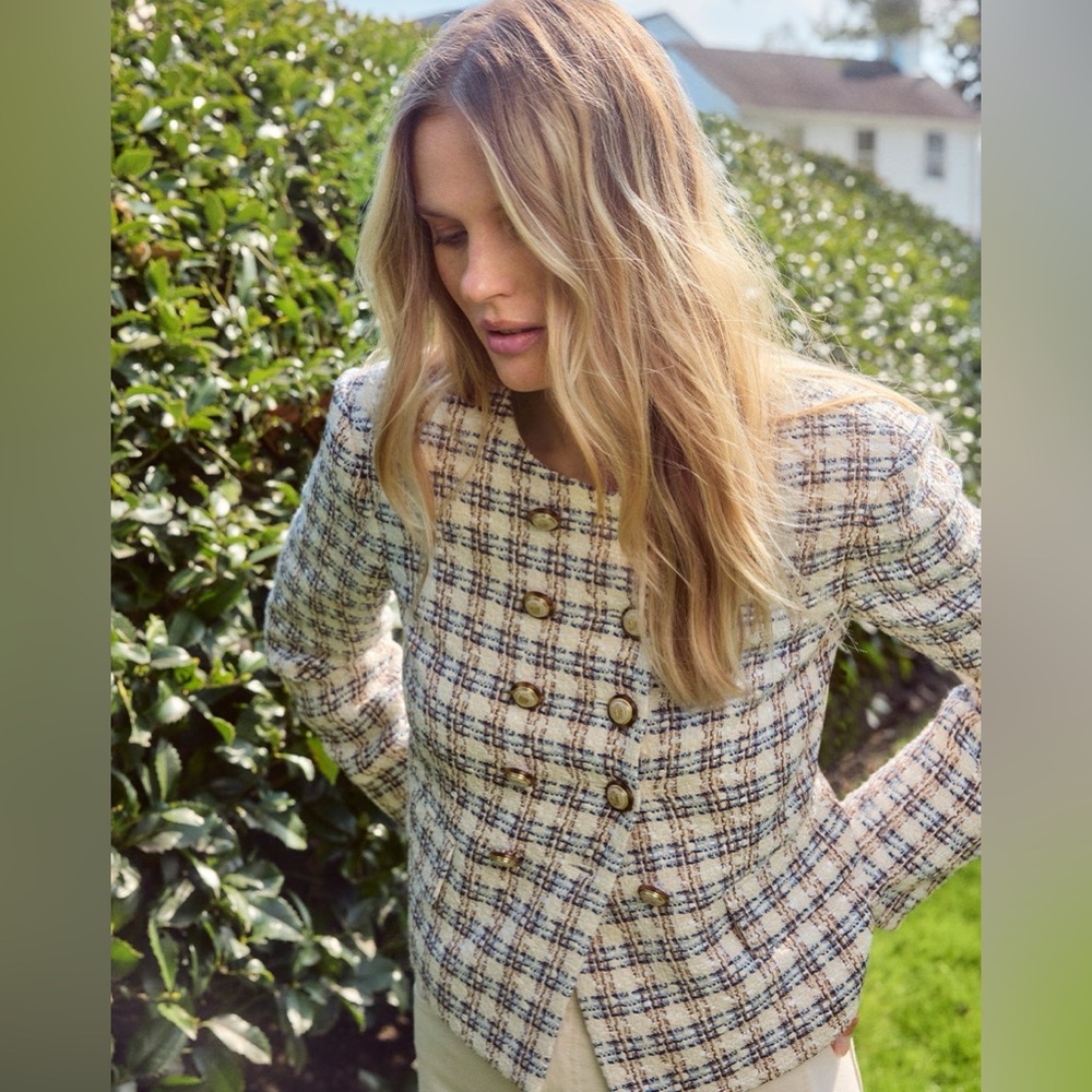NWT $698 Veronica Beard Bentley Tweed Jacket Blazer